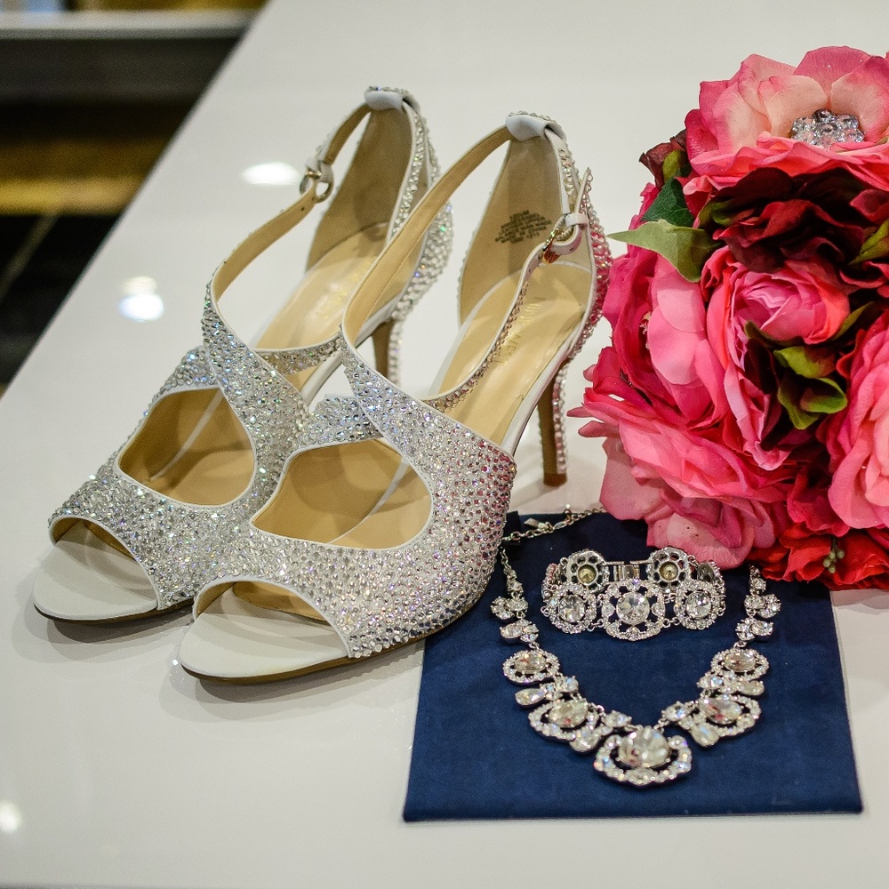 Custom Swarovski Nine West heels